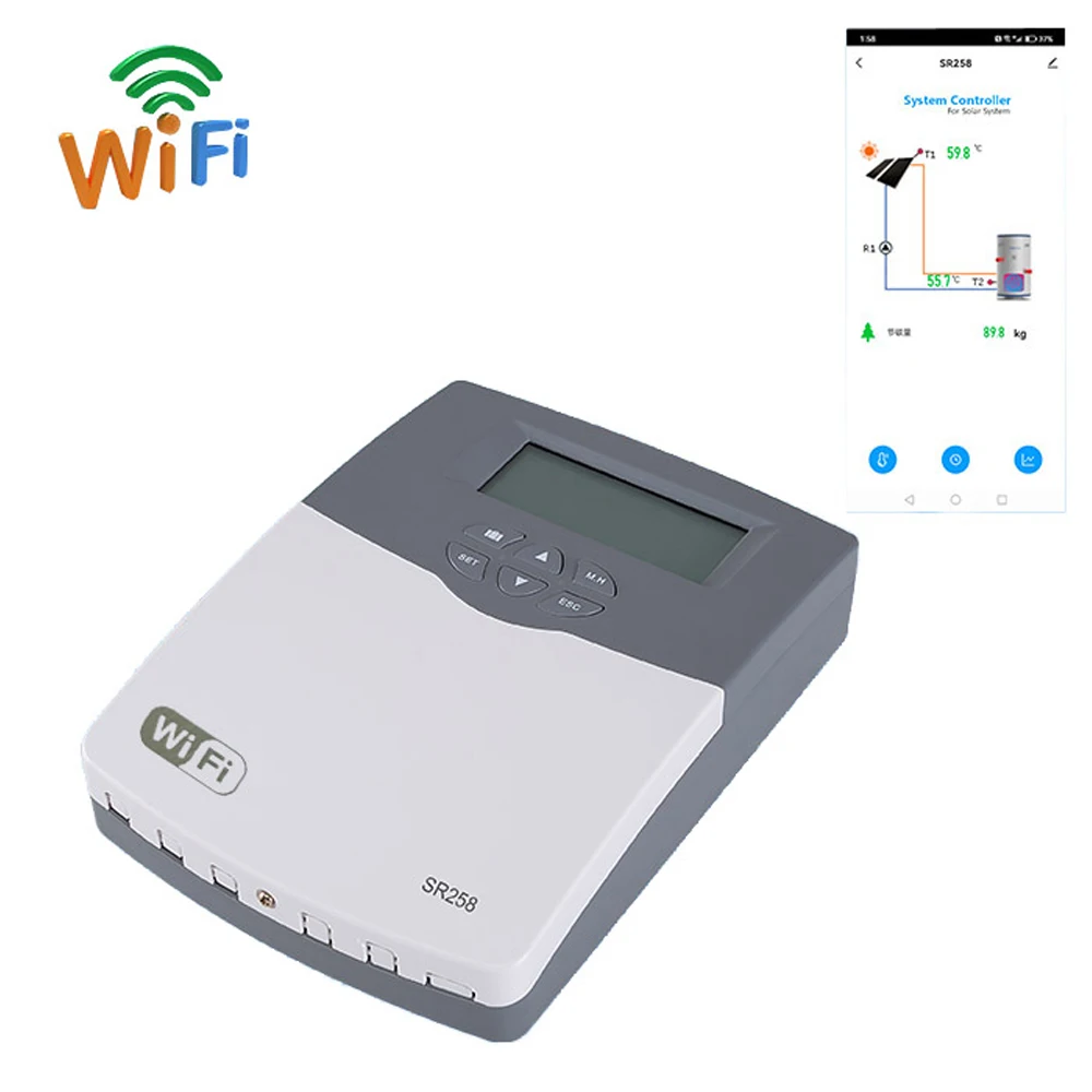 Controller SR258 for Split Pressurized Solar Hot Water Heating System LCD Display,WIFI remote control optional