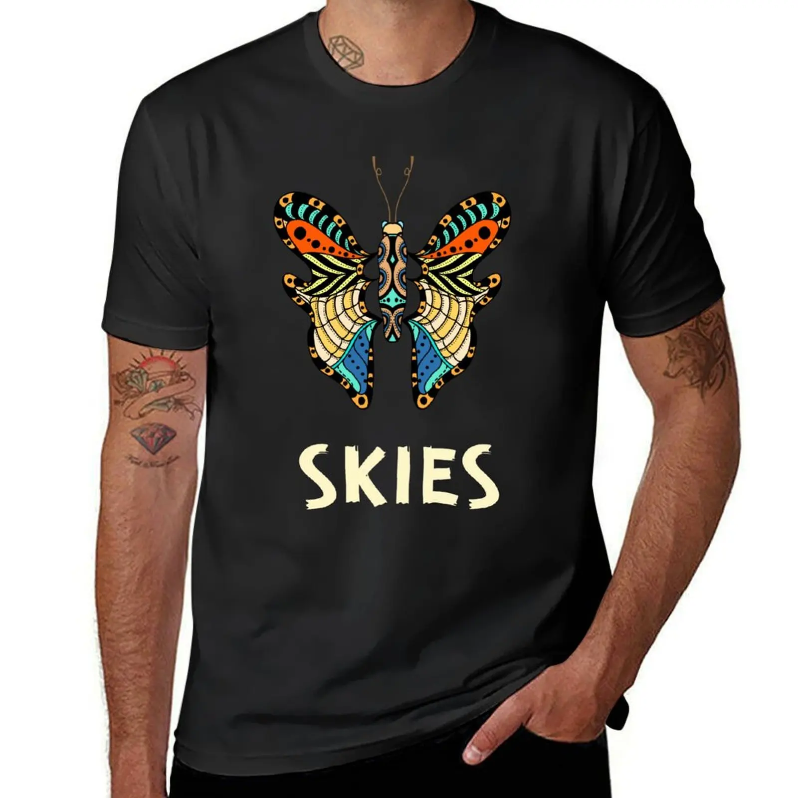 

Lil Skies Hip Hop Butterfly T-Shirt animal prinfor boys shirts graphic tees heavyweights blanks fitted t shirts for men