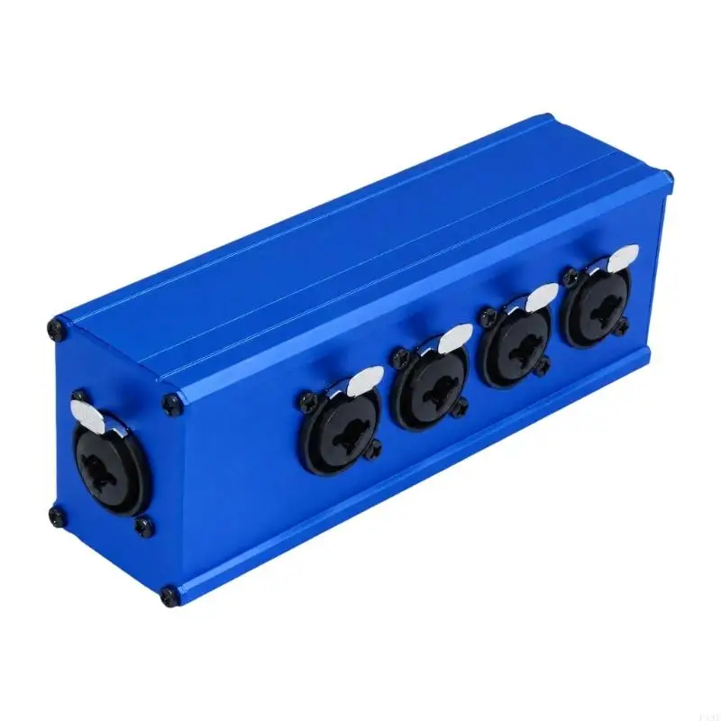 Balanced Line Routing Box Audios Splitter with Five XLR 6.35MM Female Inputs, Passive Combiner for Recording Areas F19E
