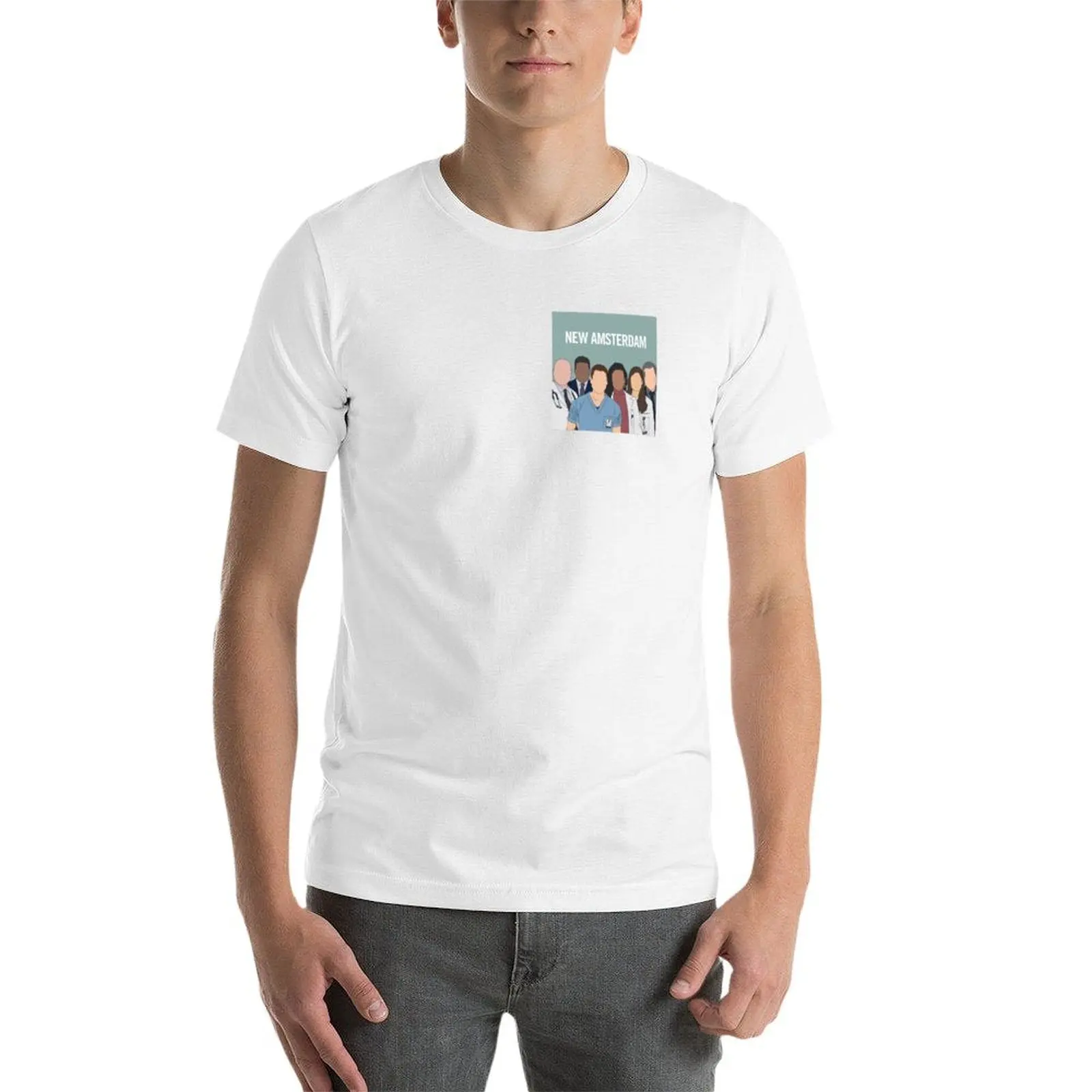 New amsterdam cast T-Shirt t shirts cotton 100% t shirts for man graphic funny funny t shirts dark humor T-shirt view 3