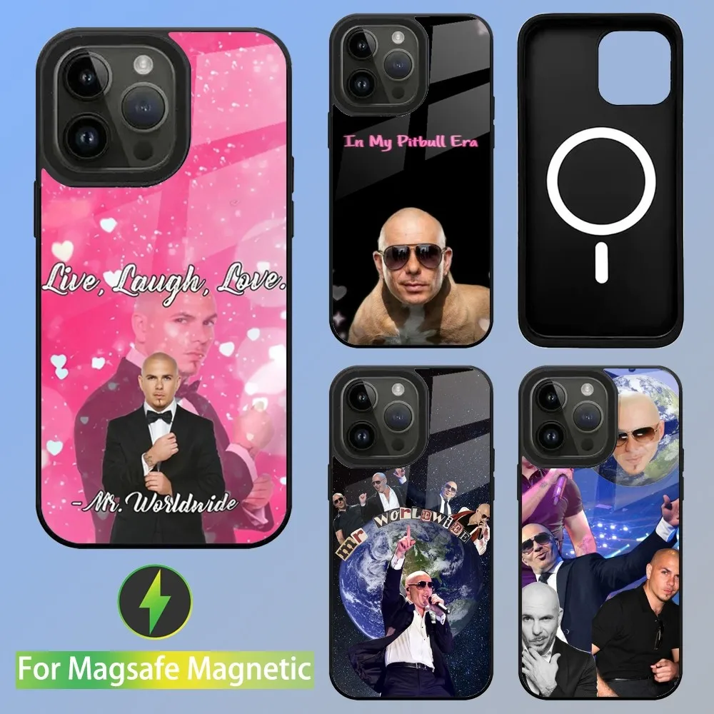 Mr Worldwides Pitbull Phone Case For iPhone 15,14,13,12,11,Plus,Pro,Max Mini Magsafe Magnetic Wireless Charging