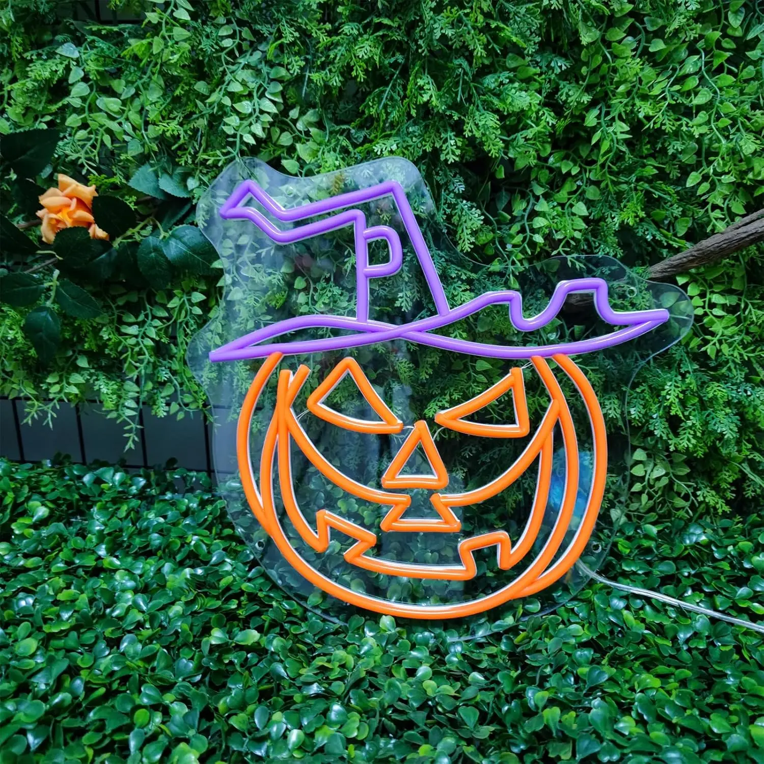 Halloween Pumpkin Neon Sign Decorações, LED Signage para Jardim ao ar livre, Decoração de parede interior, Halloween Party Gift