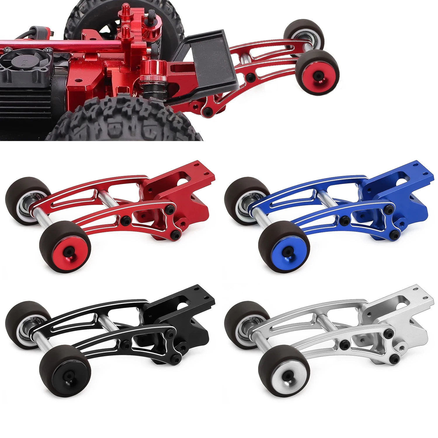 

Adjustable Wheelie Bar Set Upgrades Part for 1/14 MJX 14209 14210 H14BM Aluminum Alloy Material