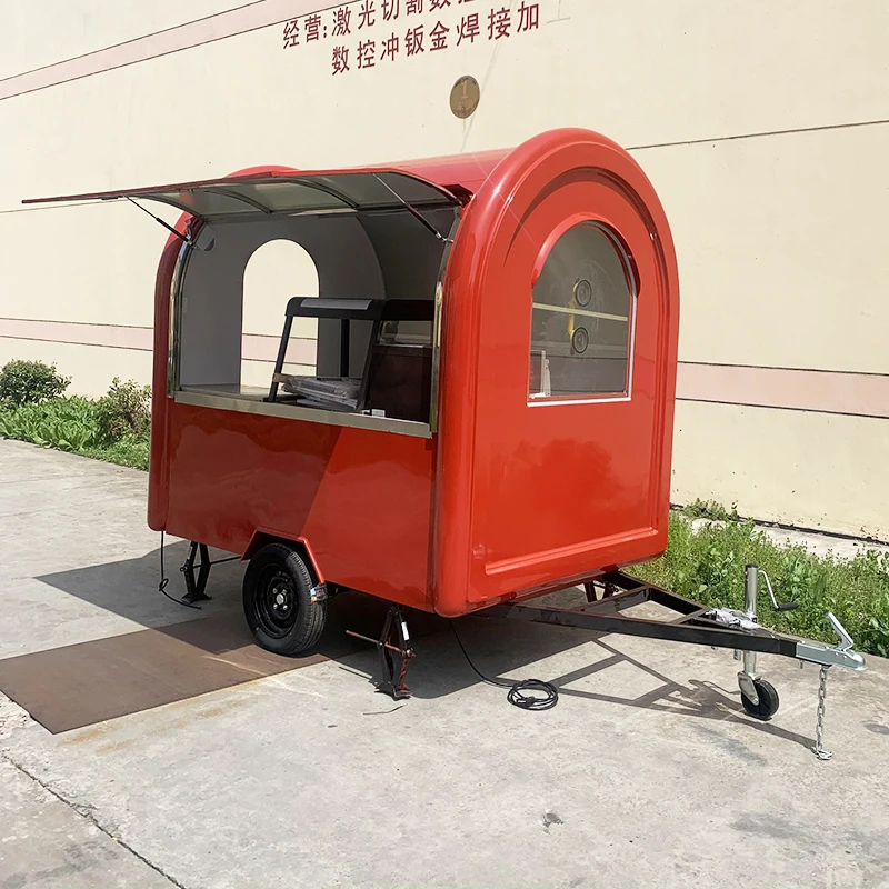 

Customized Electric Vintage Pizza Drive Container Stainless Steel Mobile Food Truck Trailer