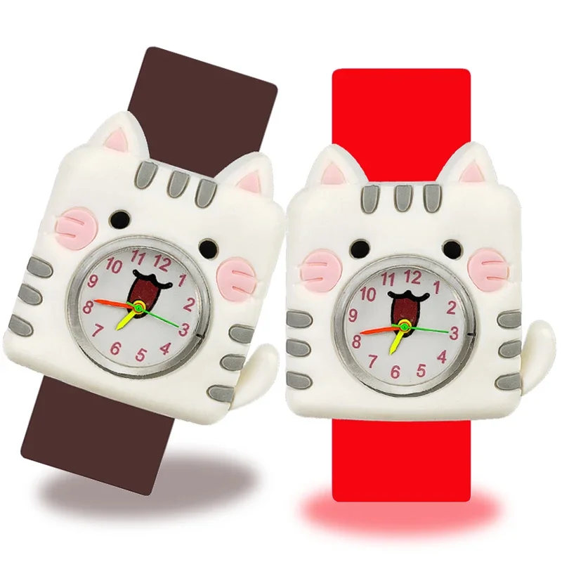 Cat Rabbit Pattern Children's Watch Fashion 3D Sheep Duck Baby Toy Kids Watches for Boy Girl Gift Clock