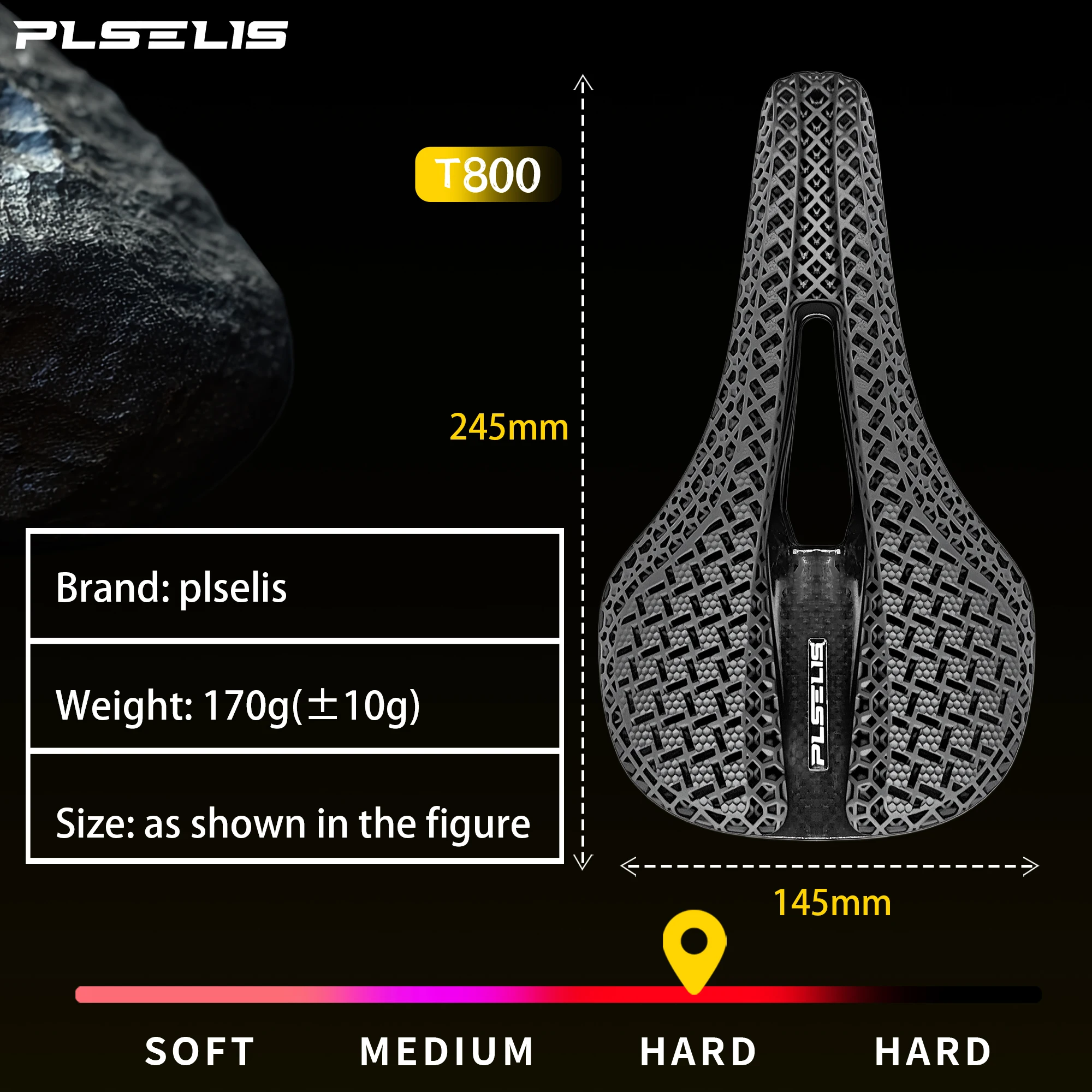 plselis Full carbon seat cushion, 3D printed seat cushion, road bicycle seat cushion, bicycle seat cushion, ergonomics glaxy