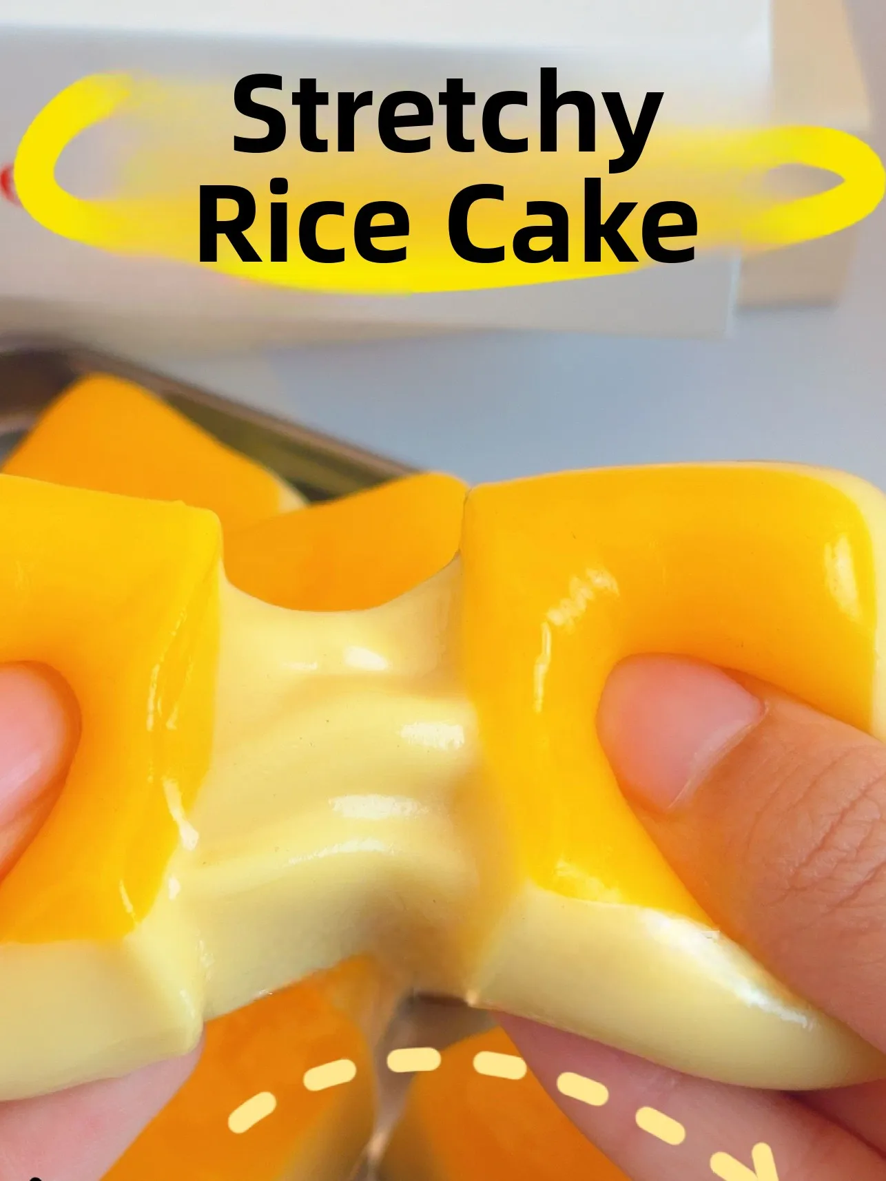 

Stress Relief Silicone Simulation Food Toy Squeezable Steamed Rice Cake Toy Creative Prank Toy for Children above 3 Years Old