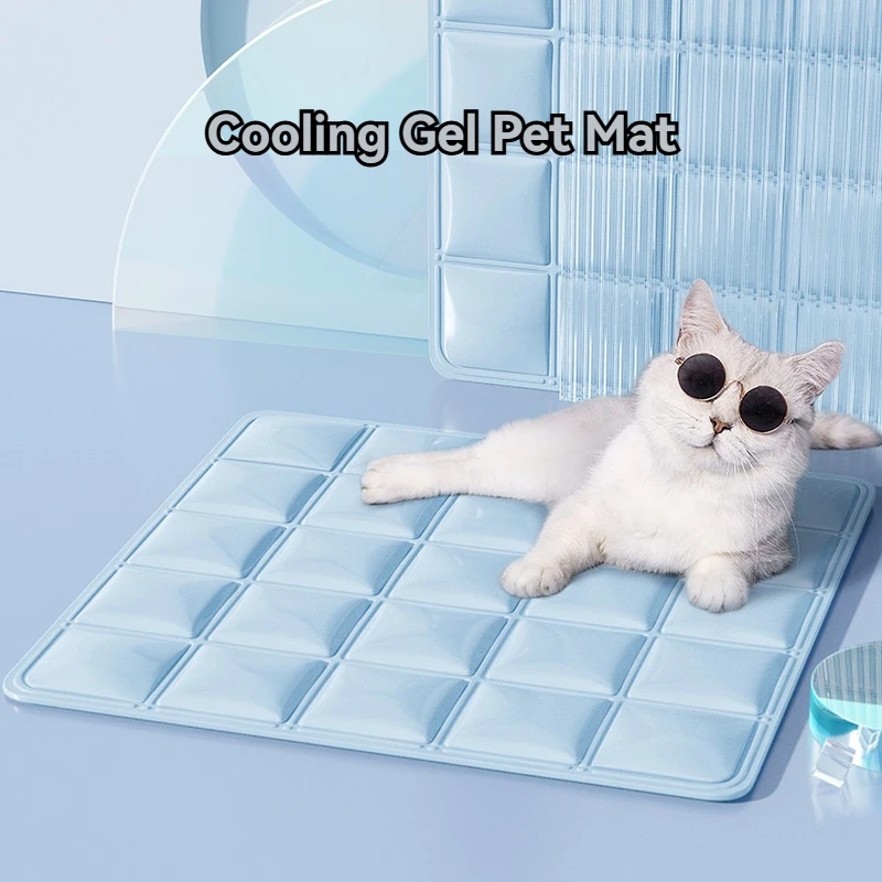 Summer Cooling Pet Ice Pad Cool Sleep Mat for Dogs Cats Breathable Chill Cushion Cat Mat Dog Cooling Bed Kennel for Hot Weather