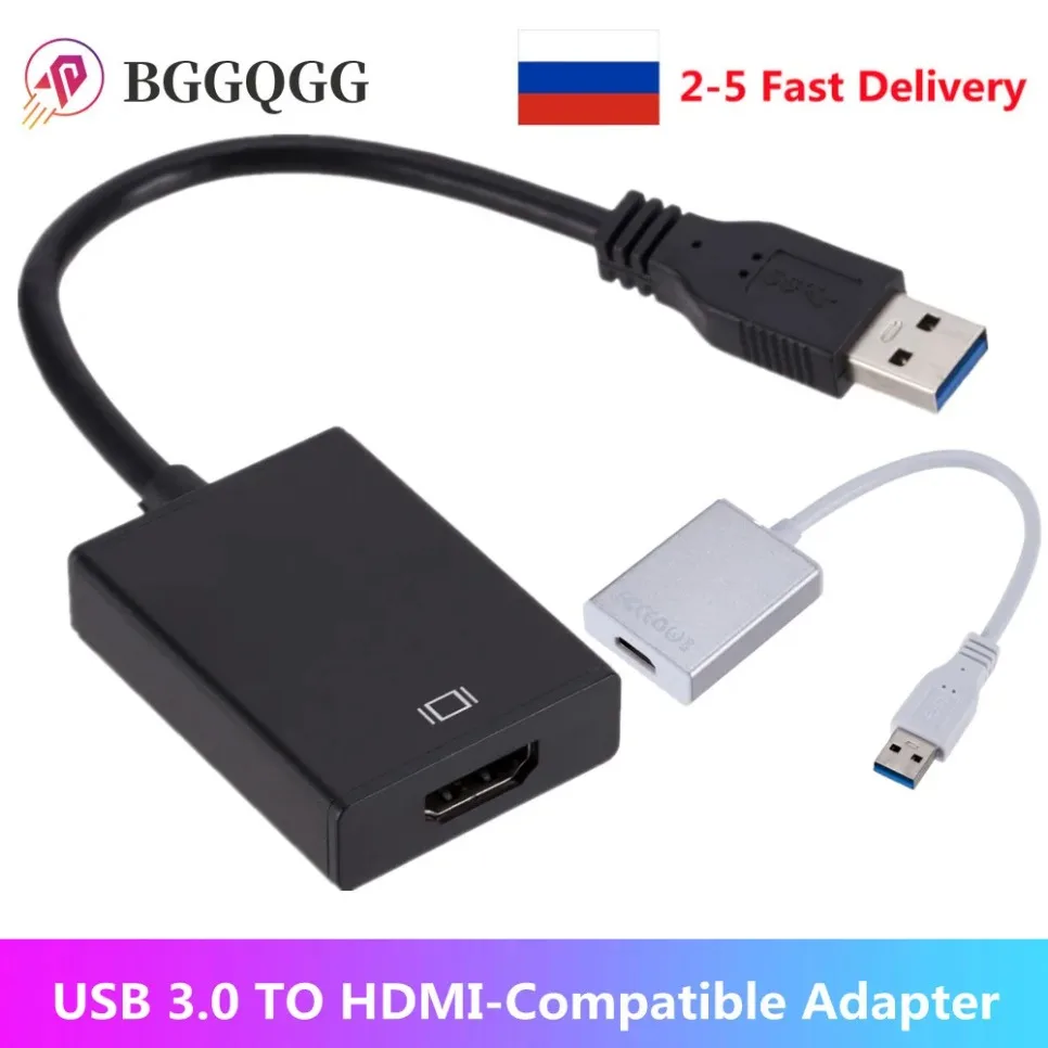 HD 1080P USB 3,0 к HDMI-совместимый преобразователь для Win7/8/10 Multi Display графический адаптер для ПК ноутбука проектора HDTV LCD