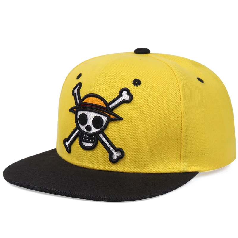 Anime Hats The straw hat Pirates Monkey Adjustable Snapback Baseball Caps Adult Casual Sun Hats Hip Hop Cap