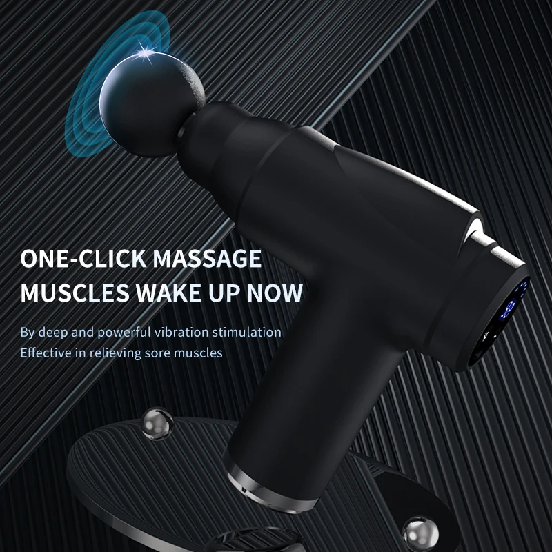 Electric Massage Gun Deep Tissue Facial Massgaer 99 Levels Arms Back Leg Muscle Relaxing For Body Back Arm Sport Fitness