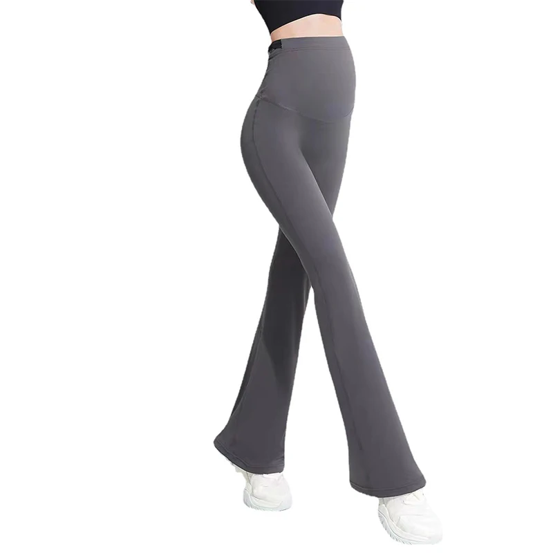 Maternity Yoga Flared Pants Women Yoga Pants Groove Flares High Waist Tight Belly Sports Yoga Workout SexyNine Minutes Pants