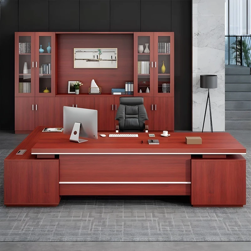 L-shaped Wooden Executive Desk Manager General Manager Boss Desk Business Furniture