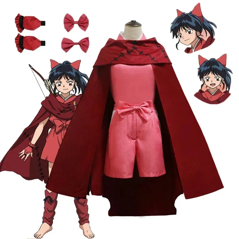 Disfraces de Cosplay de Anime Hanyo Yashahime, disfraz de Moroha, peluca tipo kimono InuYasha, traje de princesa de medio demonio para mujer, Navidad