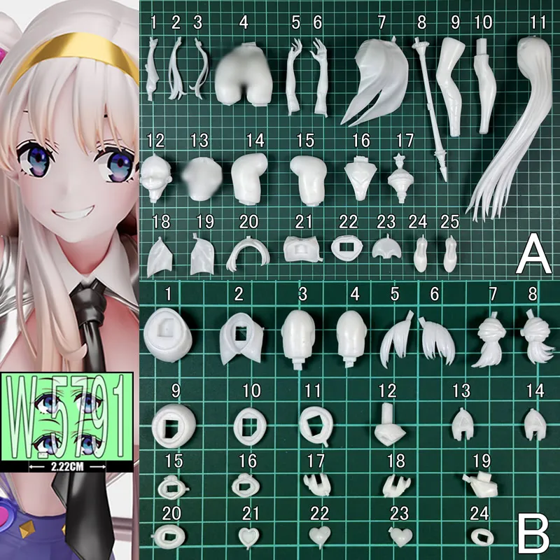 

(In Stock) (W_5791) Original Character Hiromitsu Risao Unpainted Unassembled Garage Kit GK Figure White Resin Model Kit
