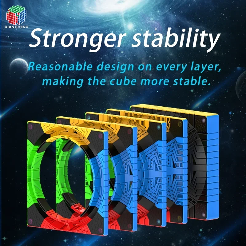 [Picube] DianSheng Galaxy 13x13 Magnetic Magic Speed Cube Stickerless Professional Fidget Toys 13x13x13 Magico Puzzle Cubo Toy