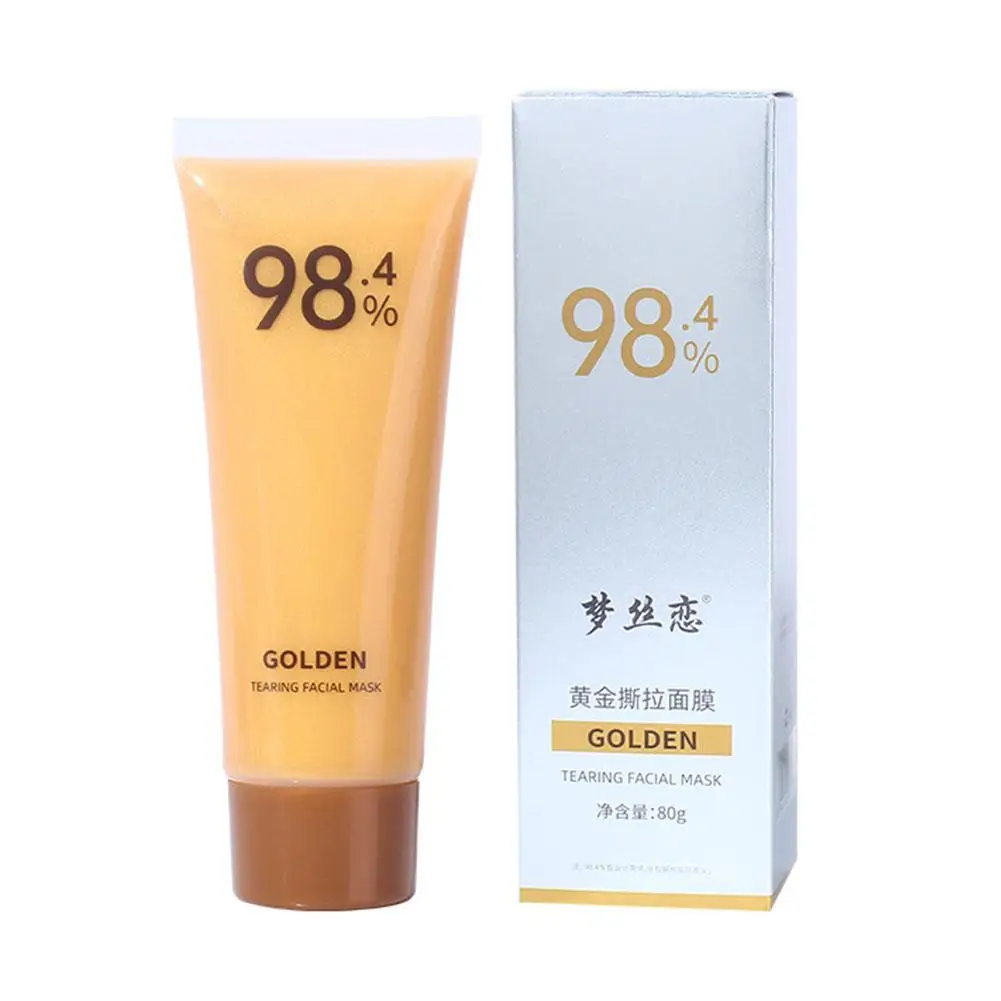 80g Gold Foil Peel-Off Mask Peel Off Anti-Wrinkle Face Mask 98% golden Mask Facial For Deeply Cleans Skin Care M4G8