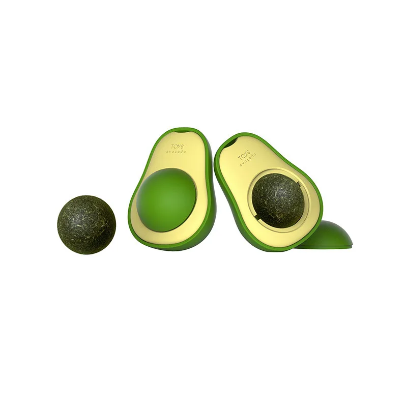 Avocado Shape Cat Toys Gatos Catnip Mint Interactive Ball Mascotas Pet Accessories Companion Bionic Fun Healthy Gut