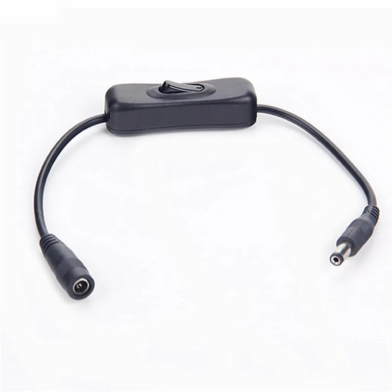 DC5521 USB Switch Cable White Black 303 Power Wire for LED Light Electrical Equipment Connection Data Transmission