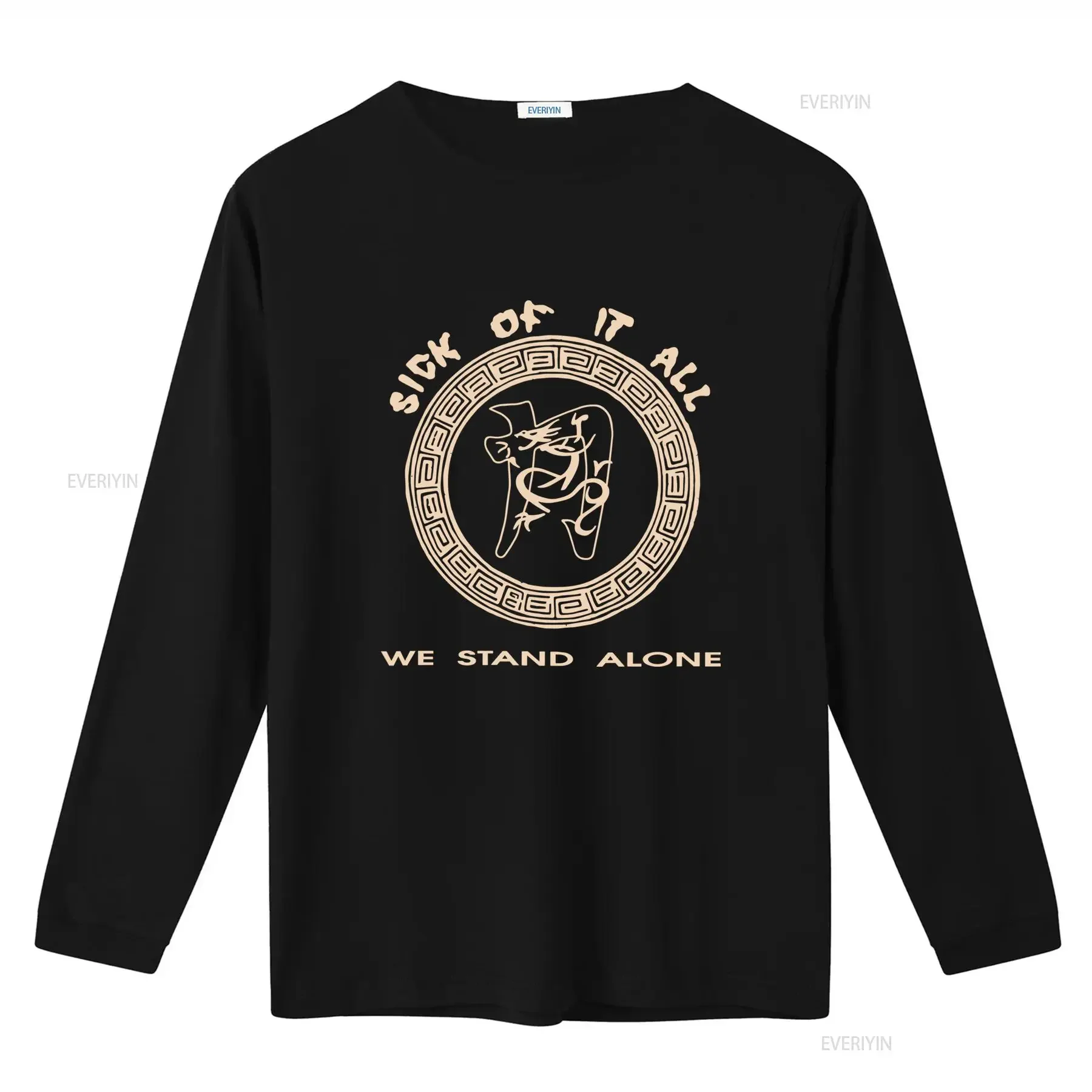 NEW Sick of It All We Stand Alone Print T Shirt in Red Size BT177 Unique Design for Individuality vintage Washed Unisex