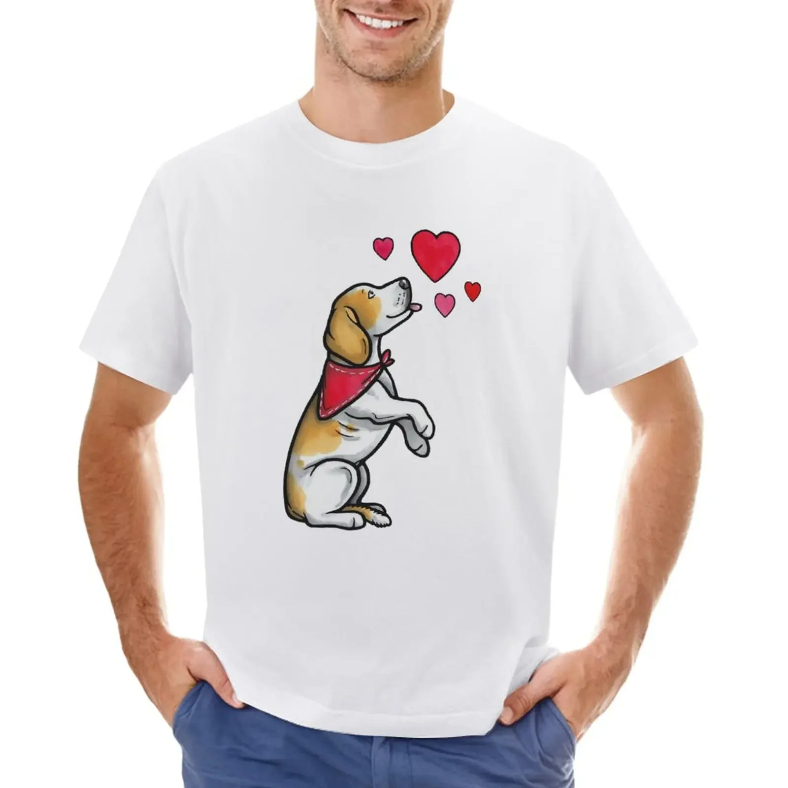 

Beagle love T-Shirt for a boy sports fans t shirts for men cotton