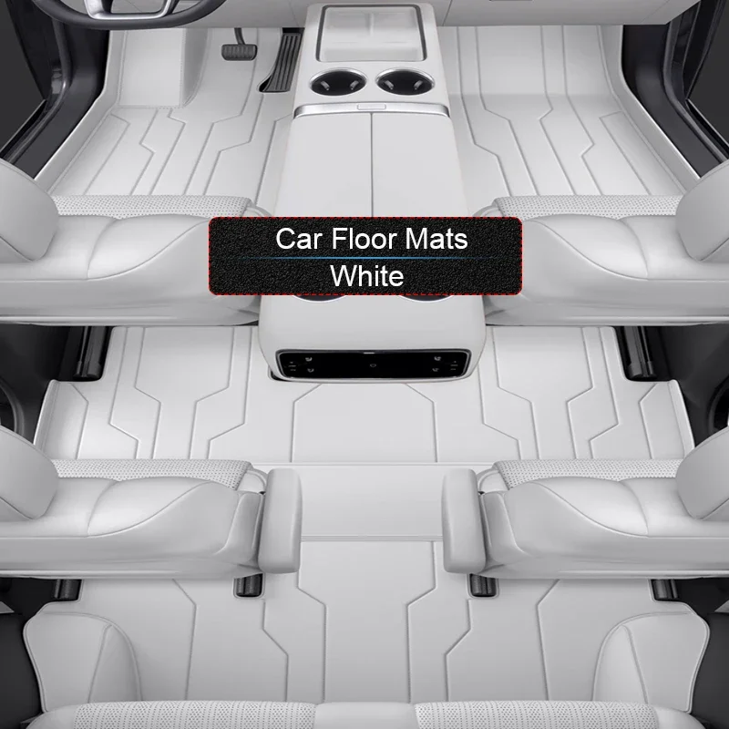 For LI AUTO L9 2023-Present Custom Nappa Leather Anti-Slip Car Foot Protect Mat Luxury Waterproof Floor Pad Interior Accessory