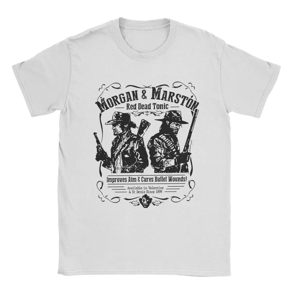 Leisure Vintage Arthur Morgan John Marston T Shirt Men Women\'s Pure Cotton Red Dead Game Tees Shirt Original Clothes