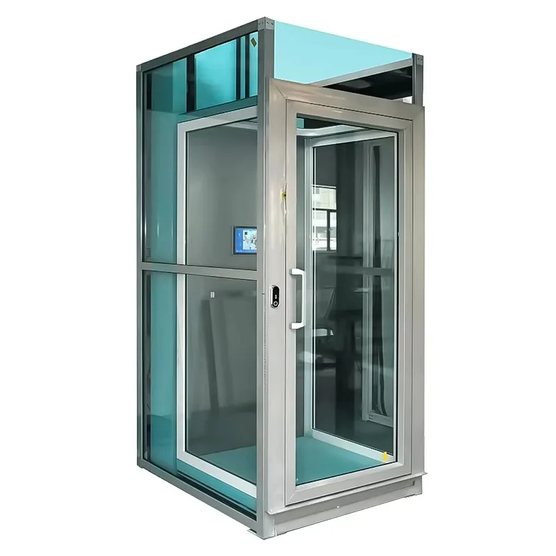 EXW Moderner getriebeloser Traktions-Heimlift, aschenloses Design, dreistöckiger Wohnvilla-Lift mit PVC-Bodenbelag