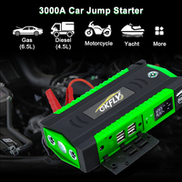 GKFLY 3000A Car Jump Starter Power Bank 18000mAh Car Booster Auto Emergency Starting Device Jump Start for Petrol Diesel