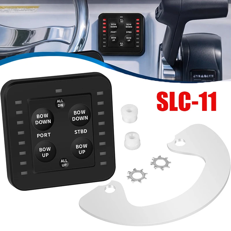 

LED One-Touch Leveling Trim Tab Control Kit SLC-11, for Lenco & Bennett Actuators 12V/24V, Replacement for Lectrotab SETR-61