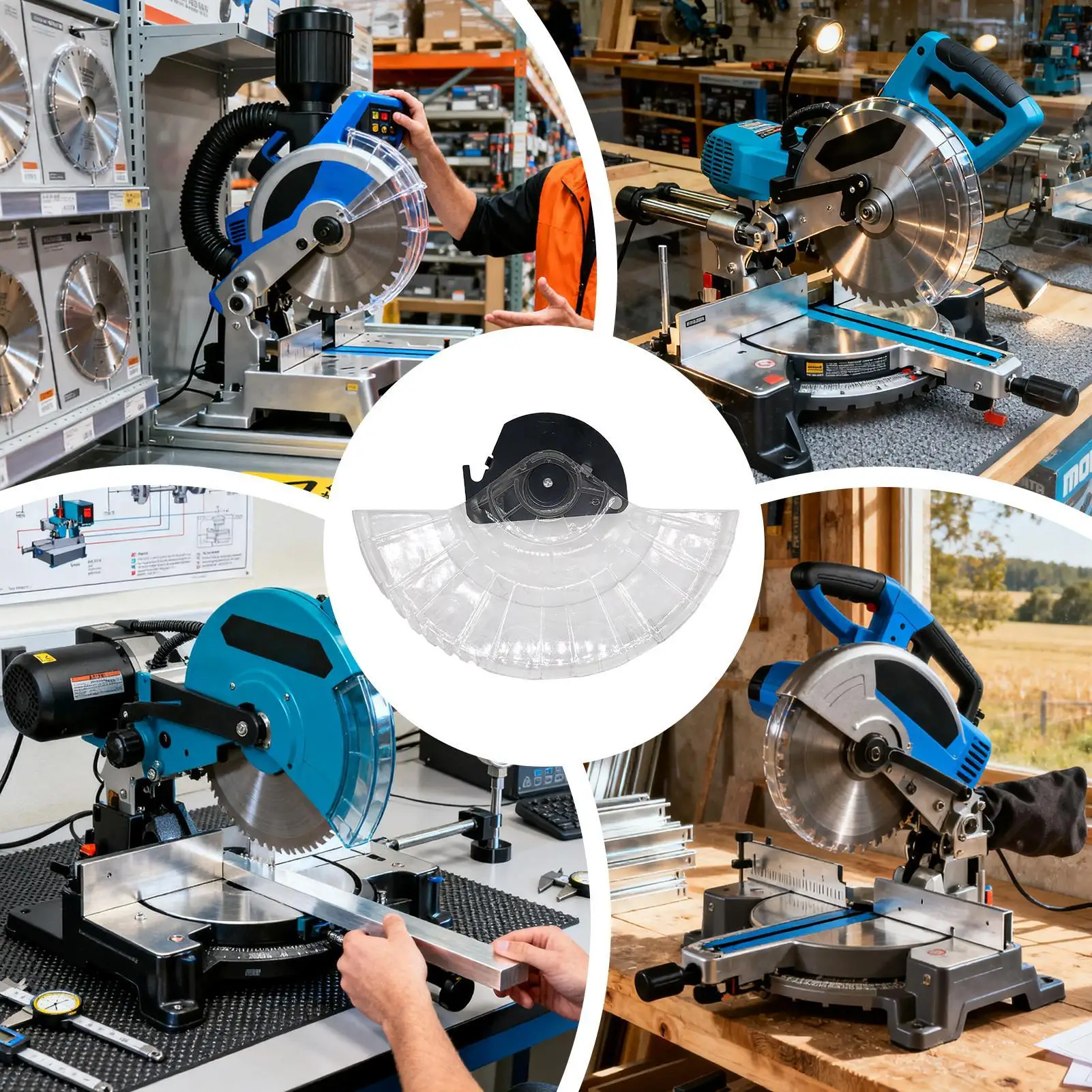 

Bench Grinder Wheel Guard Angle Grinder Saw Guard 10-inch Transparent Cutting Machine Hood For Wood Crafts Workshop Home