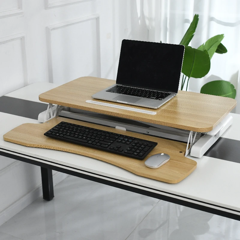 Standing lifting workbench, laptop, desktop computer, desk, movable office desk, folding and elevated