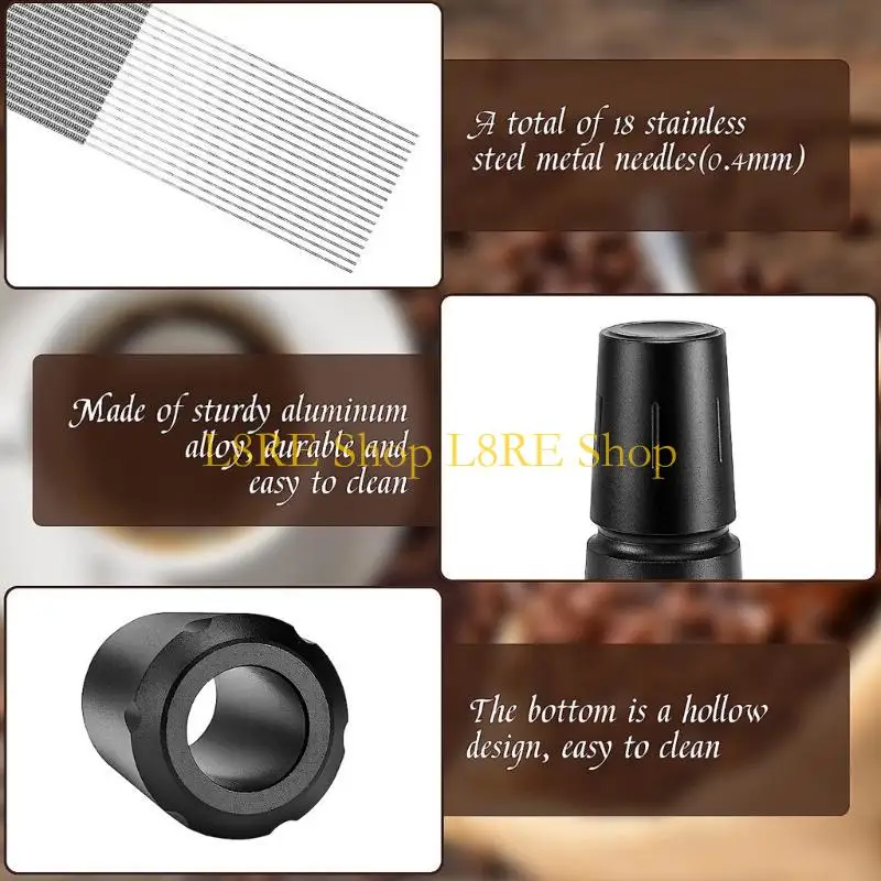 l8re針コーヒータンパーコーヒー炒め物ディストリビューターレベラーツール金属素材