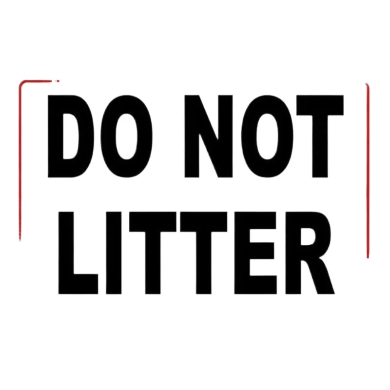 Litter Alert HD Sign - No Littering, No Trash Dumping, Car Stickers 20x30cm PVC KK