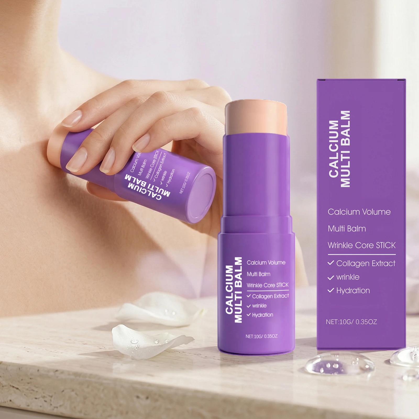 

Calcium Volume Multi Balm Reduce Wrinkles Moisturizing Firming Brightening Increase Elasticity Repair Ydrating Body Cream Stick