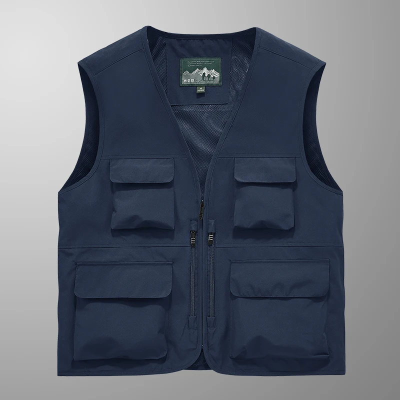 

2024 new workwear vest, customized multi pocket vest, casual multi color selection, versatile outdoor jacket, fishing vest, work