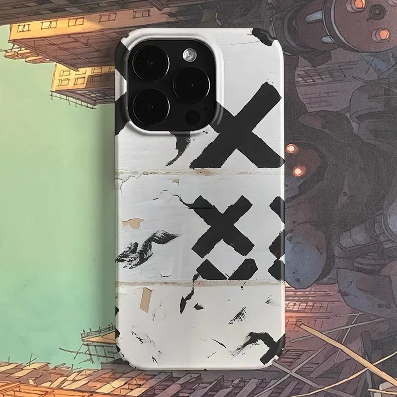 

Black Personality Art Phone Case for IPHONE 17 Air 16E 15 PROMAX 14 Plus 13 12 MINI 11 PRO 16Plus XR XS MAX Acrylic Phone Cover