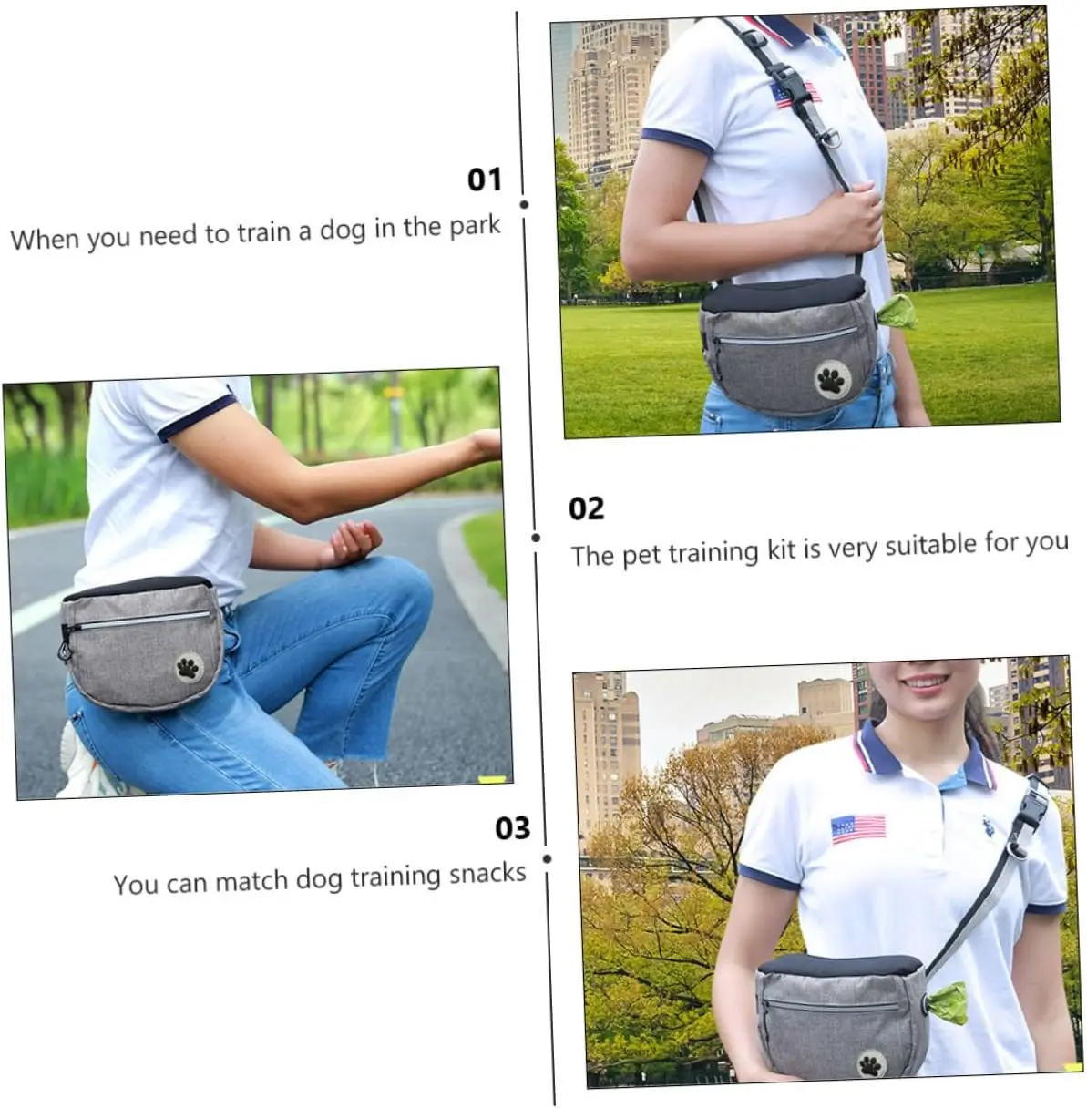 Dog Training Waist Bag Portable Food Bag Outdoor Feeder for Dog Training Walking Feeding Snack Bag Supplies Oxford Cloth