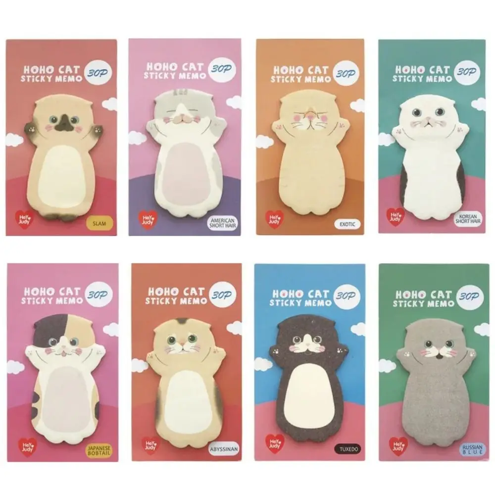 Animal Memo Pad Meow Creative Reminder Note Posted Cartoon Cat Message Paper Stationery