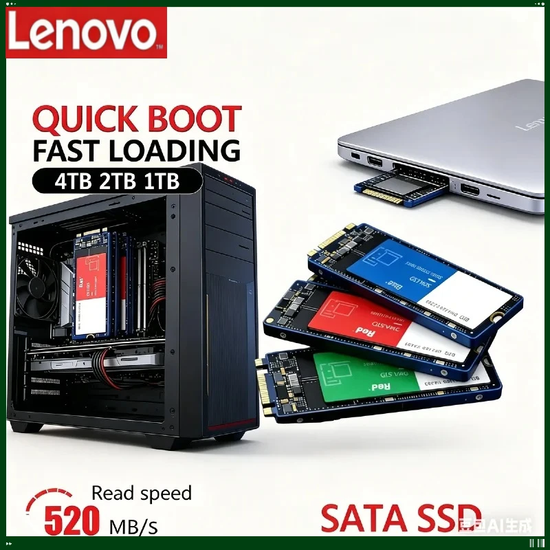 

Lenovo 2280 Internal SSD High Speed Solid State Drive 4TB 2TB Universal Compatible For Laptop Desktop PC Computer