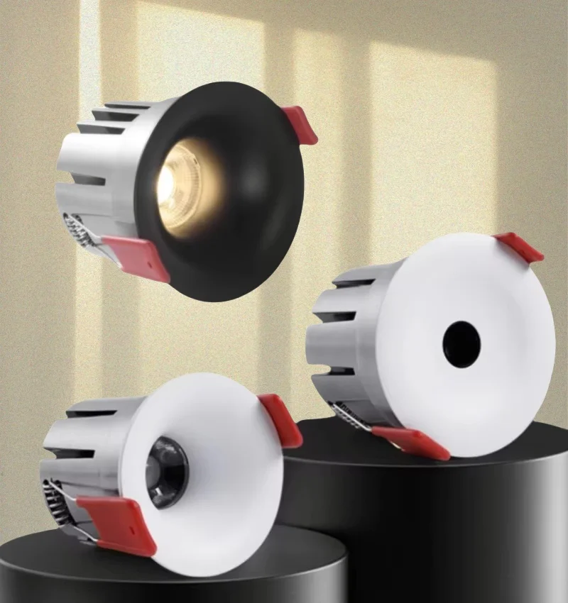

Narrow frame Recessed LED Spot light Dimmable COB Curved seamless Ceiling light living room soft light Downlight indoor lighting