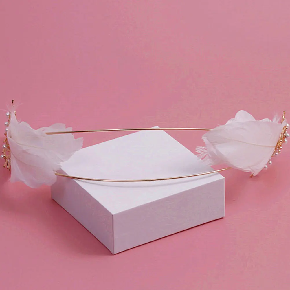 

Chic Artificial Hairband Women Copper Headpiece Bride Hair Clasp Party Girl Headband Durable Elegant Daily for Female
