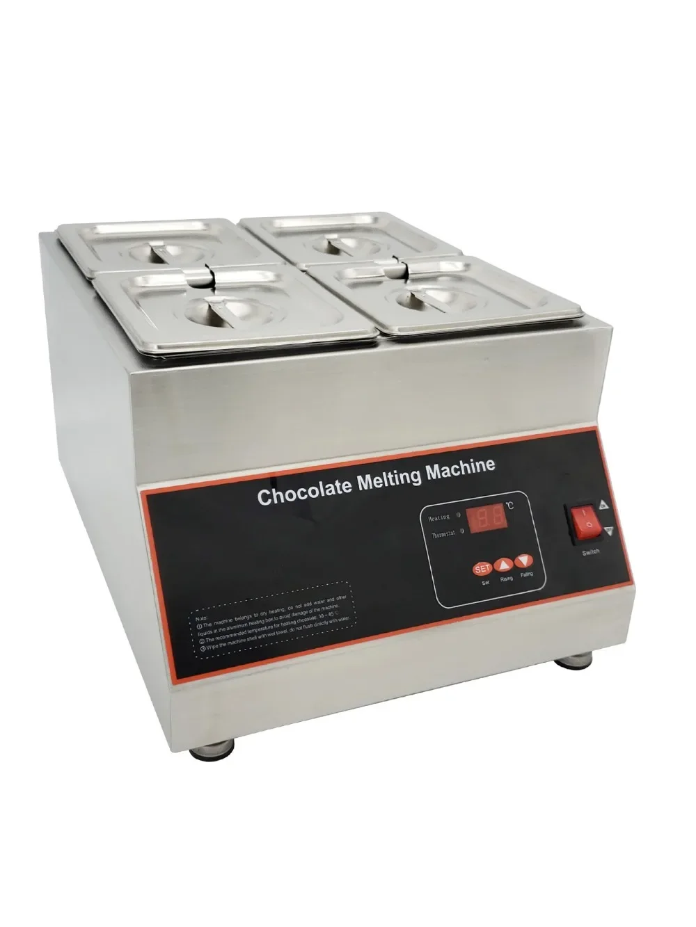 Four Tanks Digital Display Air Heating Chocolate Melting Machine Chocolate Warmer Melter 220V 110V Melt Cheese And Warm Milk