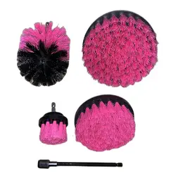 Pink soft brush heads for screwdriver and drill for dry cleaning brush for cleaning, a set of brush heads, brush on srewdriver