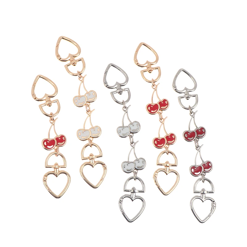 〔CC88〕1Piece Heart Buckle Cherry Bag Chain DIY Bag Strap Extension Replacement ,Women\'s Bag Decoration