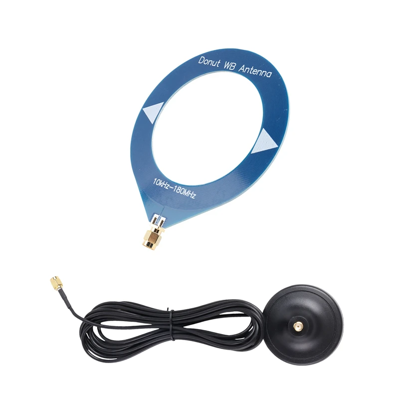 Ulepszona antena typu donut CJSD, kompatybilna z radiami SDR, 10 kHz-180 MHz, AW/MW SW/FM VHF, szerokopasmowa antena odbiorcza z bazą SMA. — zdjęcie produktu 2