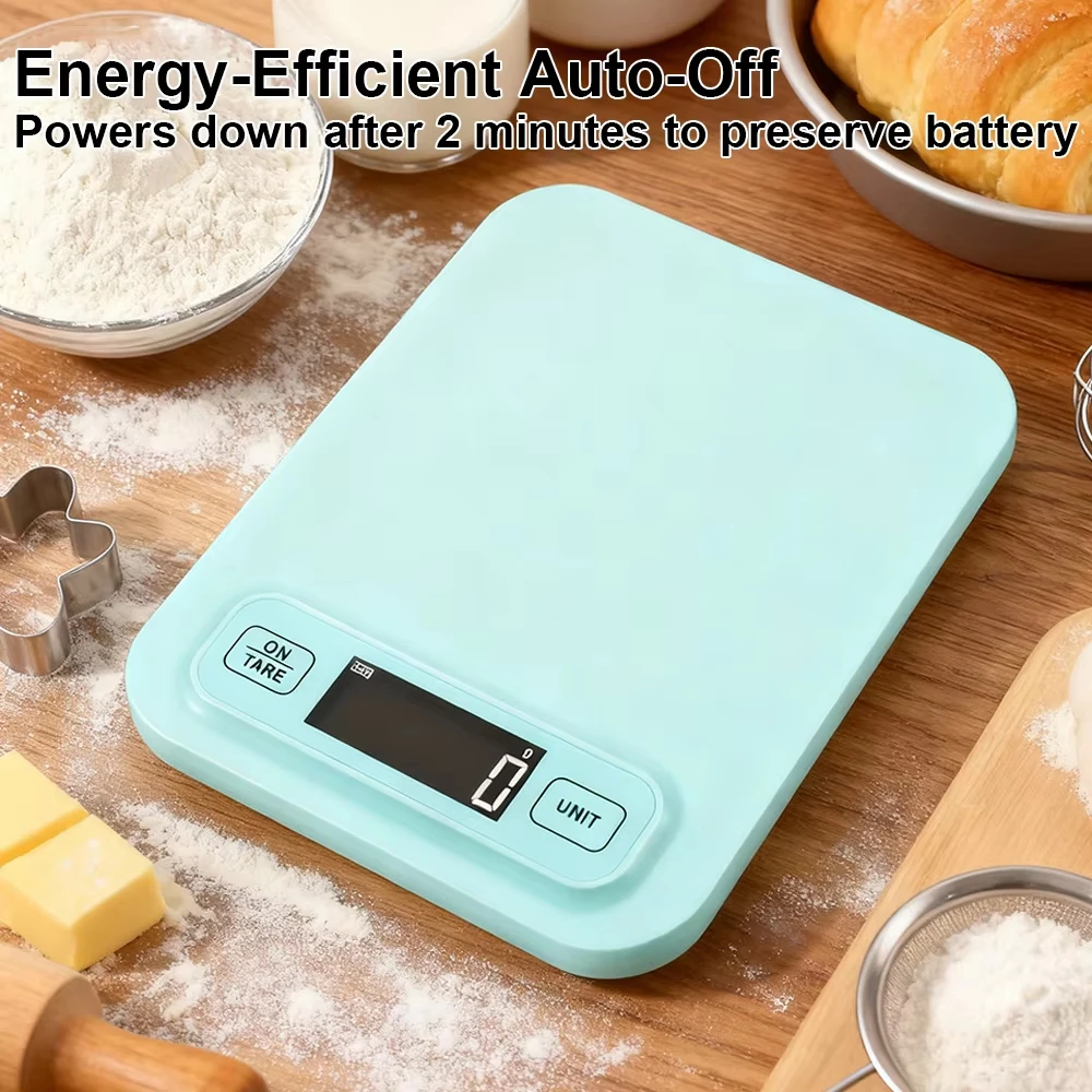 Mini Electronic Food Weighing Scale 5kg/1g 10kg/1g, LED Digital Display Kitchen Balance, 7 Units Household Baking Measuring Tool