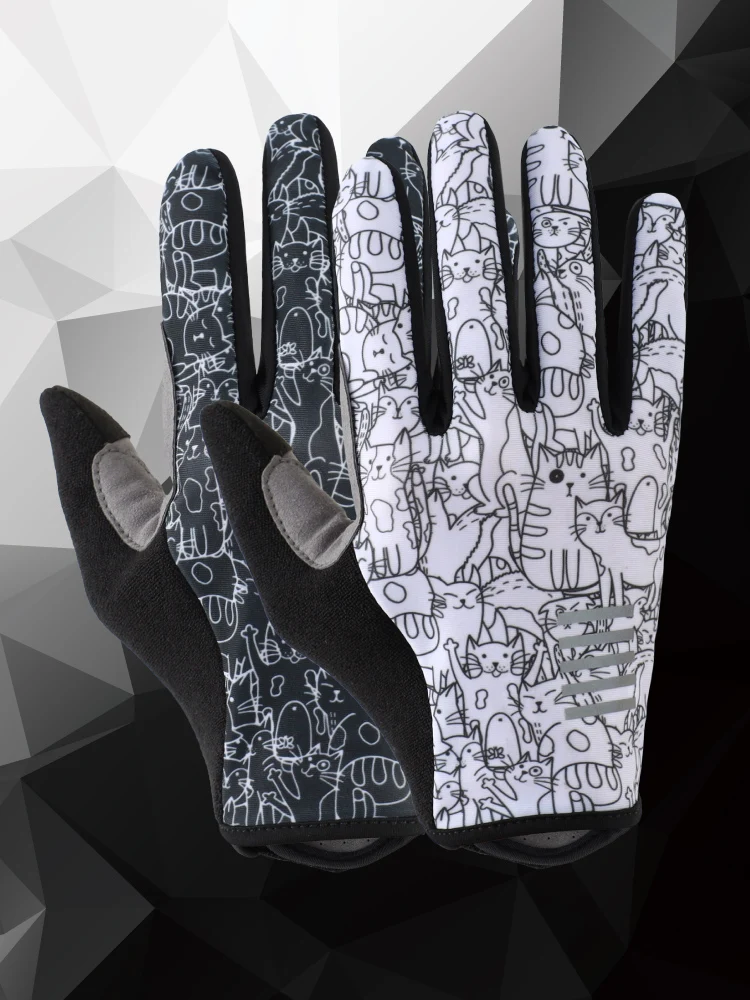 AliExpress KEMALOCE Cycling Gloves Winter Full Finger Men&Women Motorcycle MTB Gloves White&Black Fleece Thermal Fabric Bike Mittens