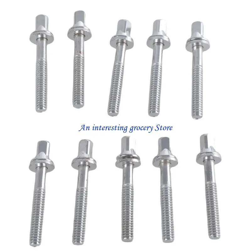 652D Set of 10 Drum Set Hardware Screws Drum Assembly Screws Drum Maintenance Part Metal Texture for Enhancing Durability