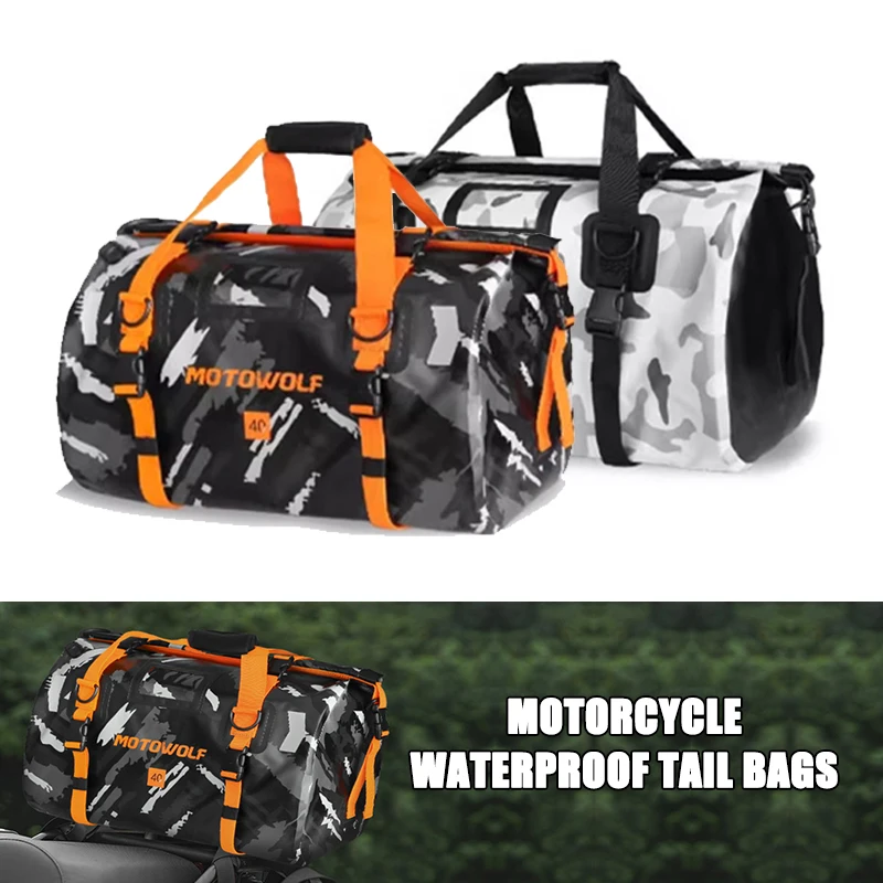 Waterproof PVC Tail Bags Travel Outdoor Dry Luggage Roll Pack Bag For BMW R1200GS R1250GS LC ADV 2013-2024 2023 2022 Motorcycle